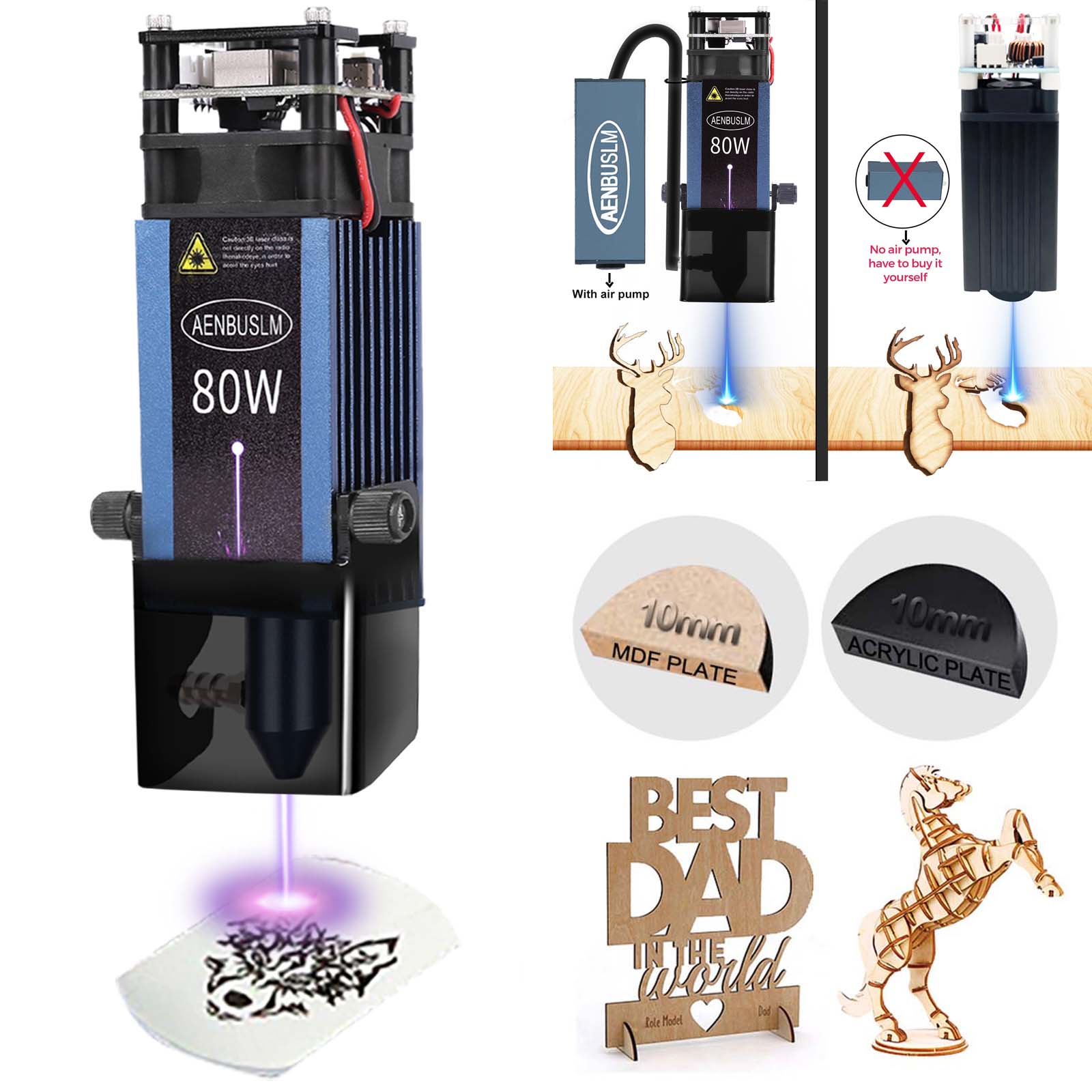 Industrial Laser Engraver - AENBUSLM 40W 80W Laser Cutting Module