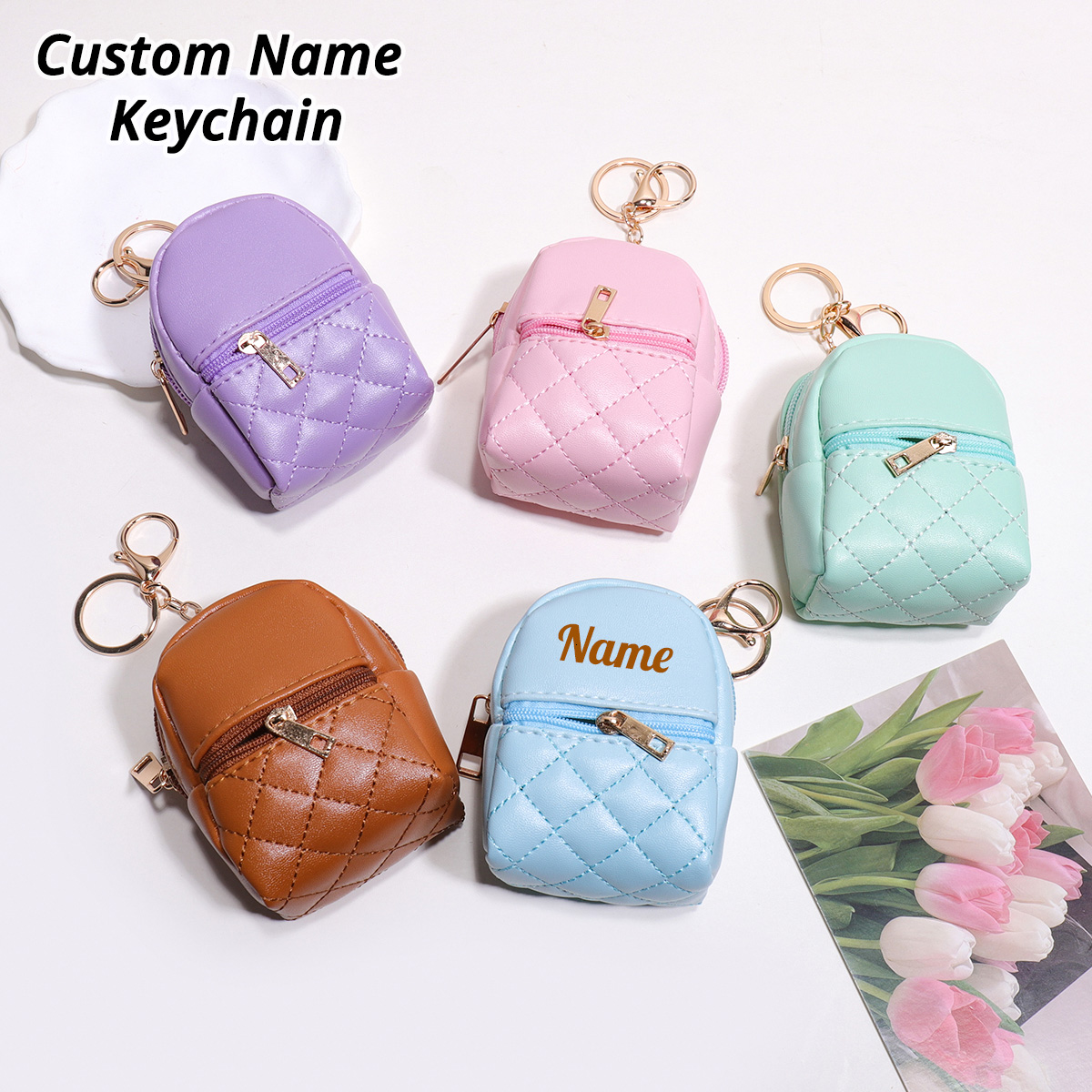 Industrial Handheld Laser - Mini Custom Name Keychain Coin Purse