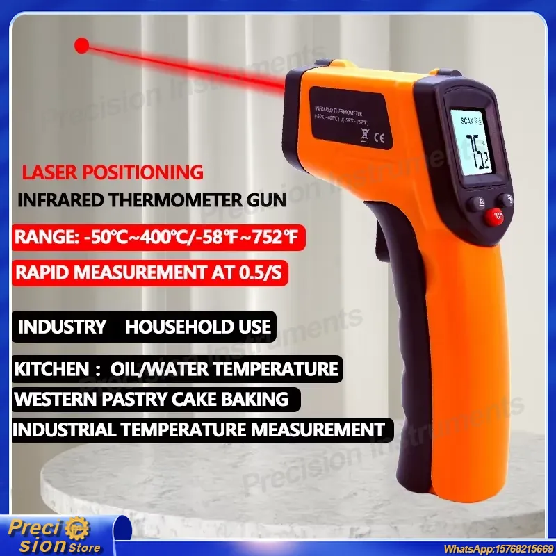 Industrial Handheld Laser - Infrared Thermometer Gun Non Contact Laser