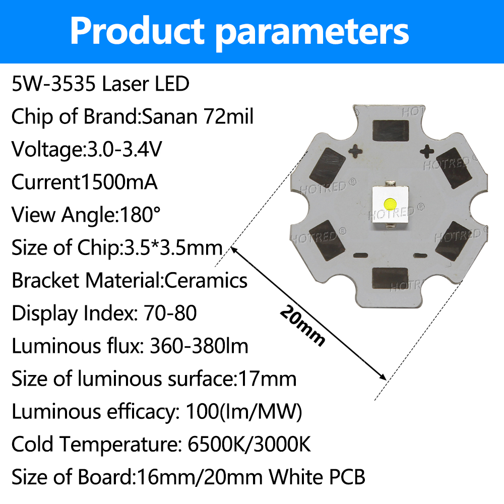 LED 5W 3535 Flat White Laser B - Industrial Laser Diode review and price