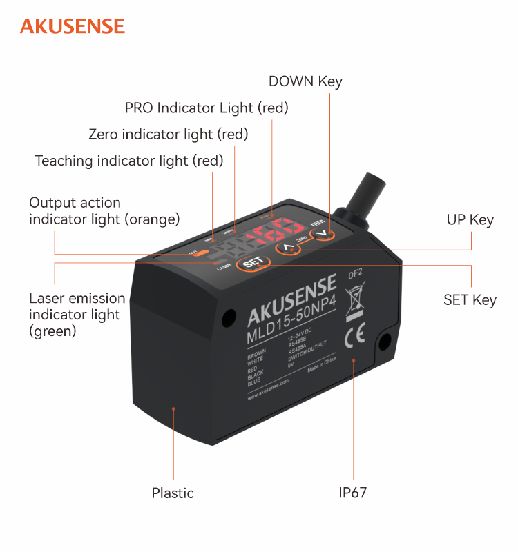 AKUSENSE MLD15 Optical Inducti - Industrial Laser Displacement Sensor review and price