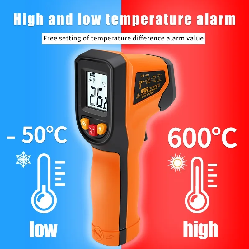 T400 T600 Digital Infrared The - Industrial Laser Thermometer Gun review and price