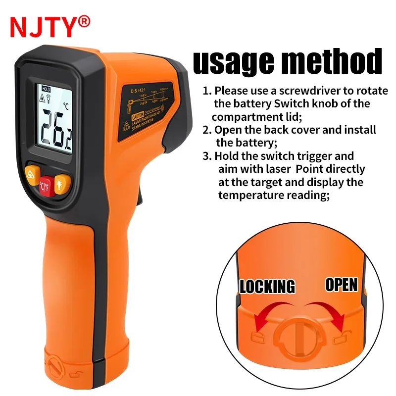 T400 T600 Digital Infrared The - Industrial Laser Thermometer Gun review and price