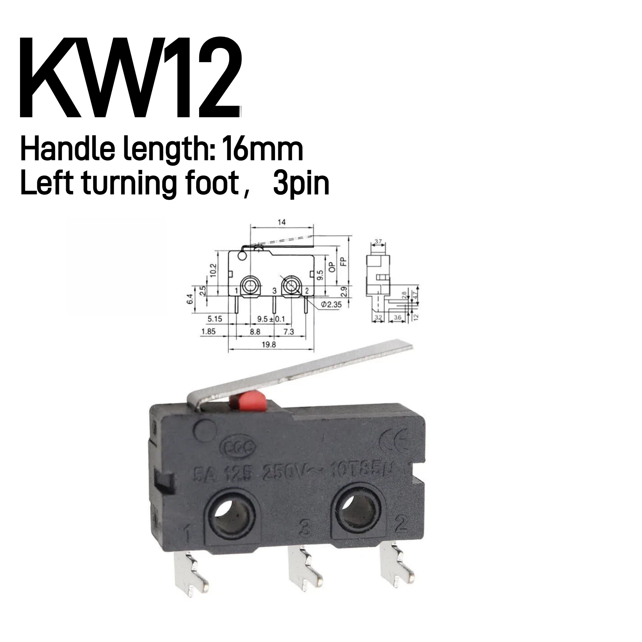 5-10-30pcs 5A 125V250V KW12 Tr - Limit Switch Cnc review and price