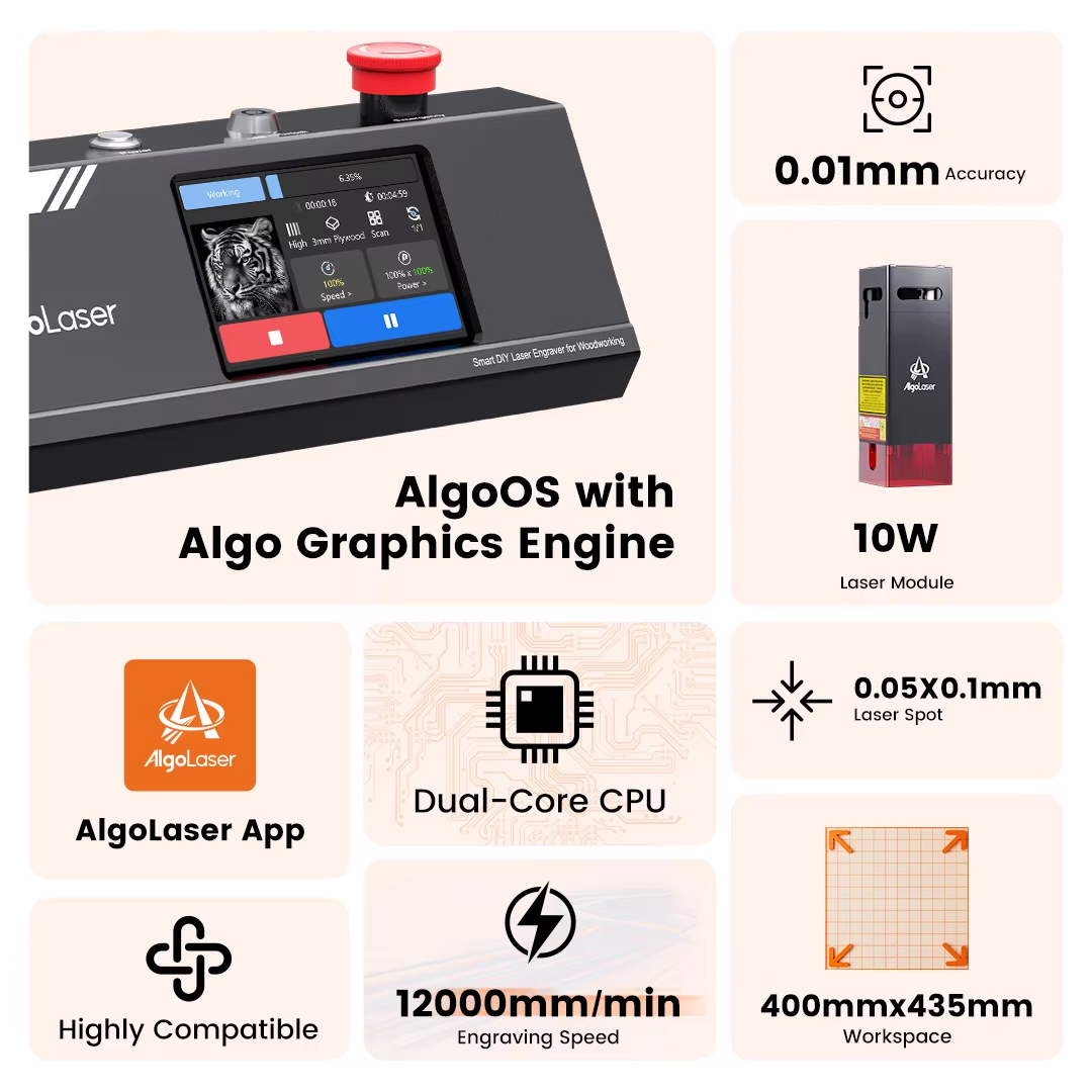 Algolaser DIY Table 40*43cm CN - Industrial Acrylic Laser Cutter review and price