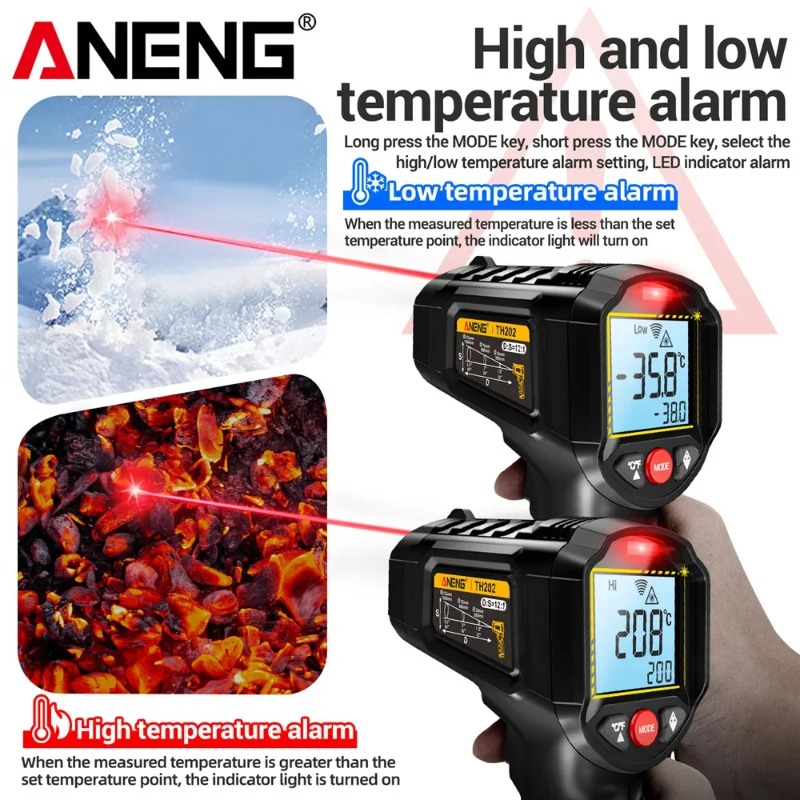 ANENG TH202 Industrial Handhel - Industrial Laser Thermometer Gun review and price