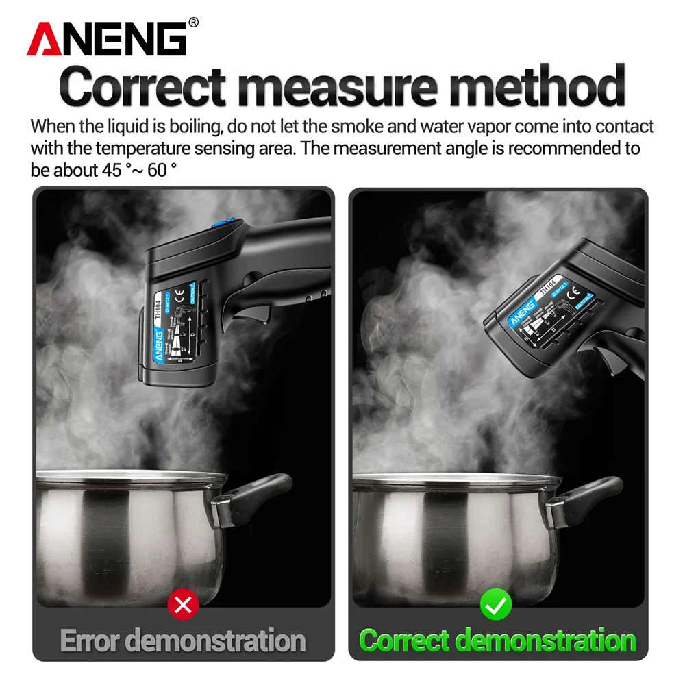 ANENG TH104 Infrared Handheld  - Industrial Laser Thermometer Gun review and price