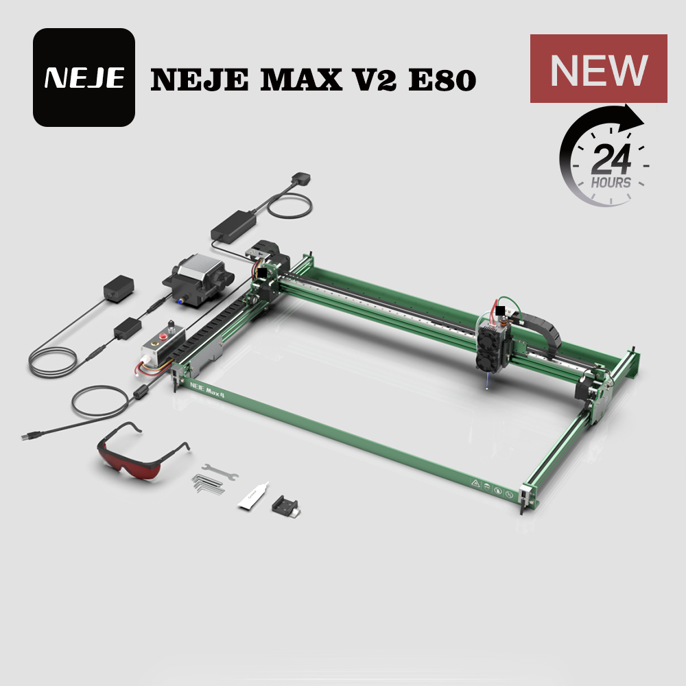 NEJE MAX V2 E80 80W 455nm Lase - Industrial Laser Engraver review and price