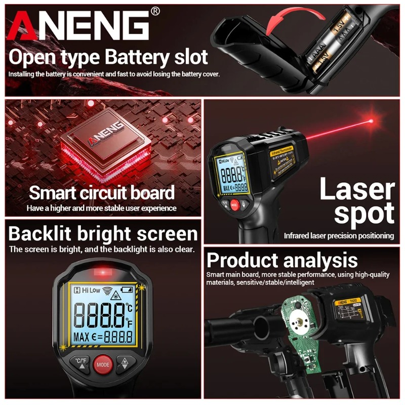 ANENG TH202 Non-contact Infrar - Industrial Laser Thermometer Gun review and price